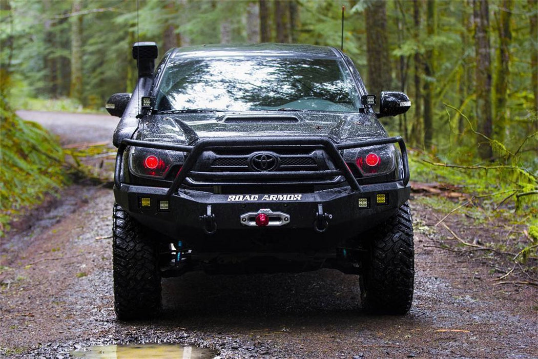 Road Armor 905R5B Stealth Winch Front Bumper; Lonestar Guard; Satin Black; Square Fog Light Holes; - Truck Part Superstore