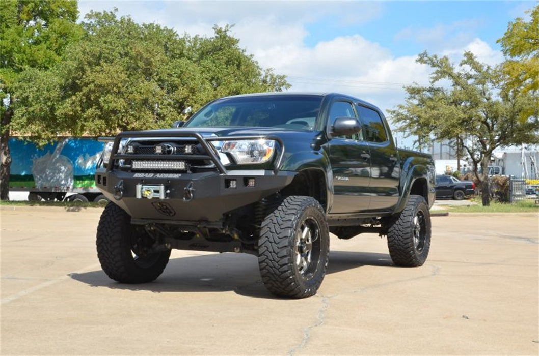 Road Armor 905R5B Stealth Winch Front Bumper; Lonestar Guard; Satin Black; Square Fog Light Holes; - Truck Part Superstore