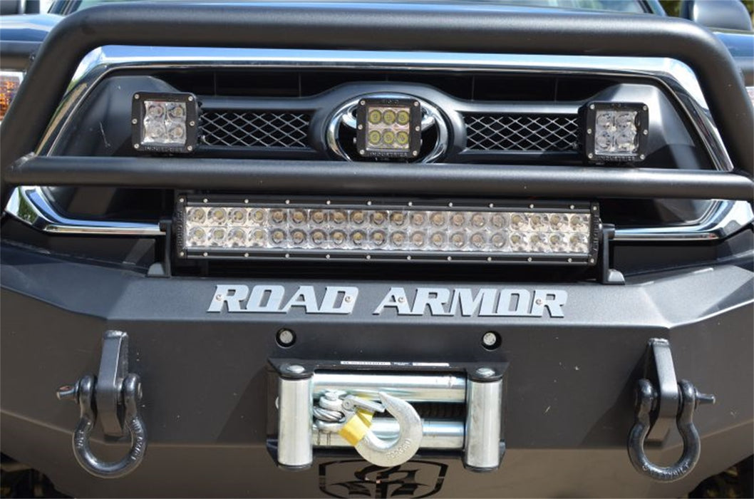 Road Armor 905R5B Stealth Winch Front Bumper; Lonestar Guard; Satin Black; Square Fog Light Holes; - Truck Part Superstore