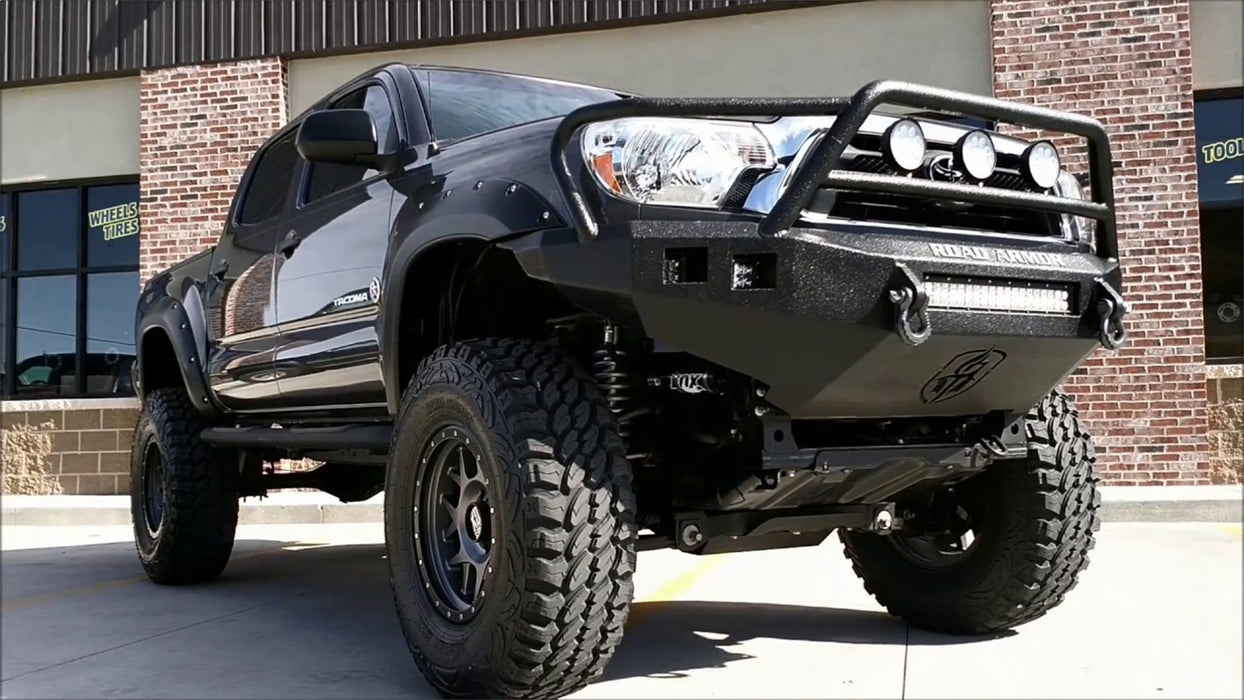 Road Armor 905R5B Stealth Winch Front Bumper; Lonestar Guard; Satin Black; Square Fog Light Holes; - Truck Part Superstore