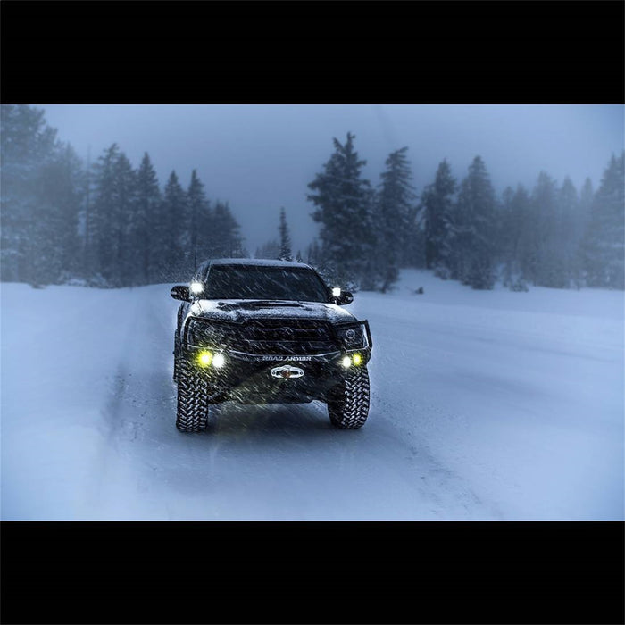 Road Armor 905R5B Stealth Winch Front Bumper; Lonestar Guard; Satin Black; Square Fog Light Holes; - Truck Part Superstore