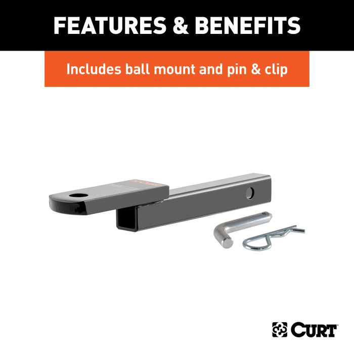 CURT 113873 Class 1 Trailer Hitch; 1-1/4in. Ball Mount; Select Mini Cooper - Truck Part Superstore