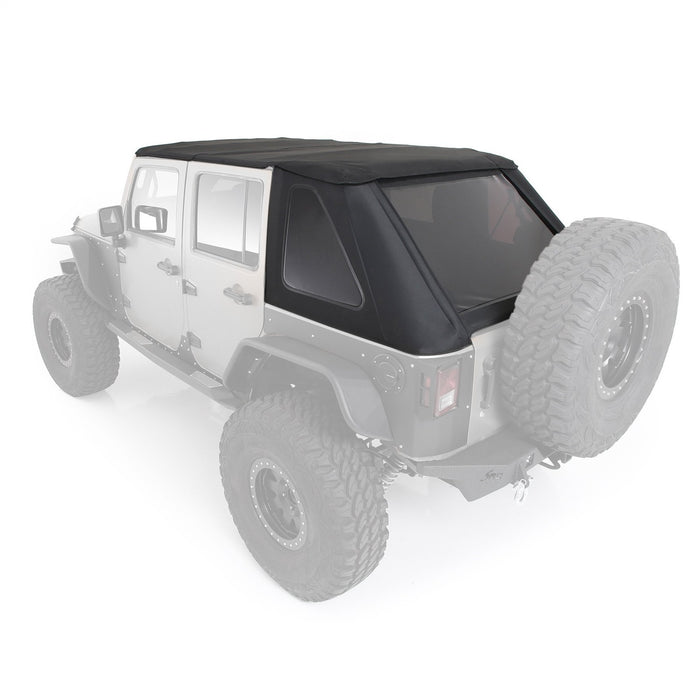 Smittybilt 9083135K Jeep JKU Bowless Top w/Tinted Windows Combo 2007-2018 Wrangler JK Unlimited 4-DR Black Diamond Smittybilt - Truck Part Superstore