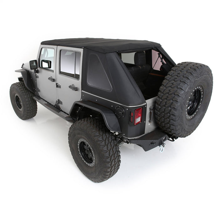 Smittybilt 9083135K Jeep JKU Bowless Top w/Tinted Windows Combo 2007-2018 Wrangler JK Unlimited 4-DR Black Diamond Smittybilt - Truck Part Superstore