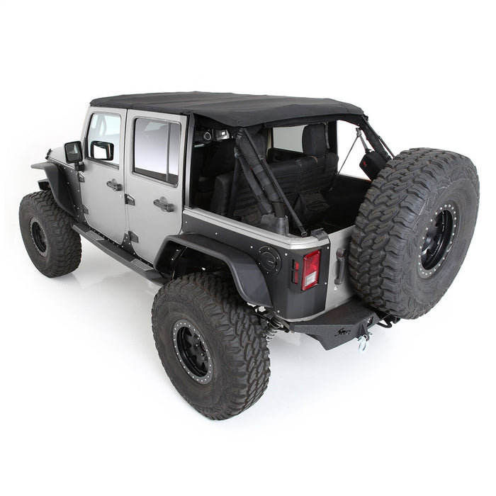 Smittybilt 9083135K Jeep JKU Bowless Top w/Tinted Windows Combo 2007-2018 Wrangler JK Unlimited 4-DR Black Diamond Smittybilt - Truck Part Superstore