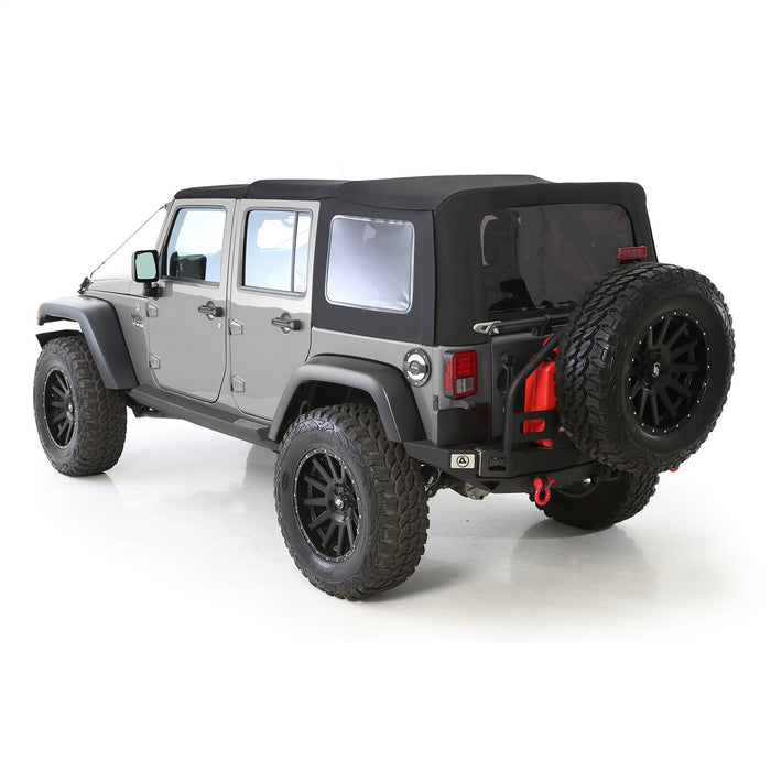 Smittybilt 9084235 Soft Top Premium Canvas 07-09 Wrangler JK 4 DR OEM Replacement W/Tinted Windows Black Diamond Smittybilt - Truck Part Superstore