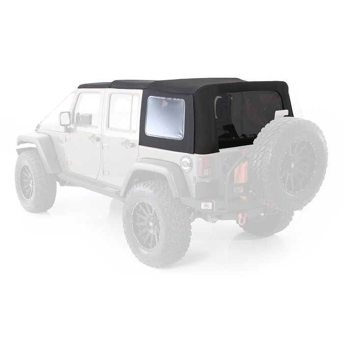Smittybilt 9084235 Soft Top Premium Canvas 07-09 Wrangler JK 4 DR OEM Replacement W/Tinted Windows Black Diamond Smittybilt - Truck Part Superstore