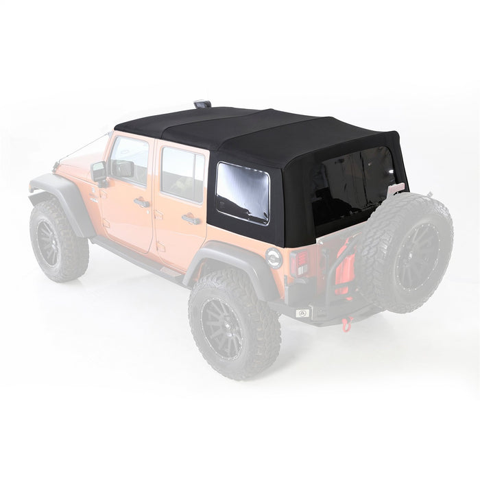 Smittybilt 9086235 Soft Top Premium Canvas 10-18 Wrangler JK 4 DR OEM Replacement W/Tinted Windows Black Diamond Smittybilt - Truck Part Superstore