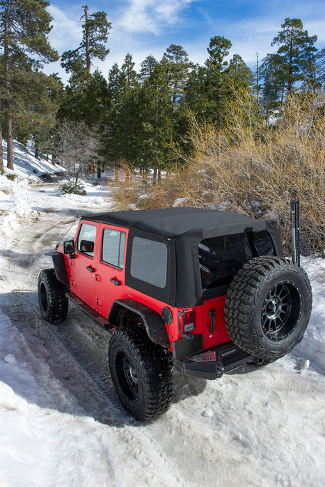 Smittybilt 9086235 Soft Top Premium Canvas 10-18 Wrangler JK 4 DR OEM Replacement W/Tinted Windows Black Diamond Smittybilt - Truck Part Superstore