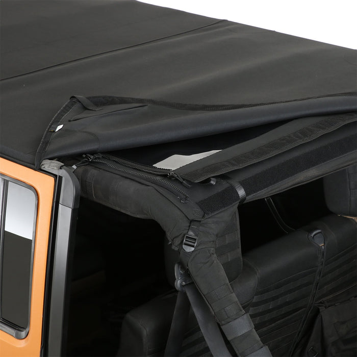 Smittybilt 9087135K Jeep JKU Protek Bowless Top w/Tinted Windows Combo 2007-2018 Wrangler JK Unlimited 4-DR Black Smittybilt - Truck Part Superstore