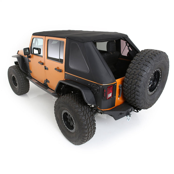 Smittybilt 9087235 Jeep JKU Protec Bowless Top w/Tinted Windows No Door Uppers 2007-2018 Wrangler JK Unlimited 4-DR Black Smittybilt - Truck Part Superstore
