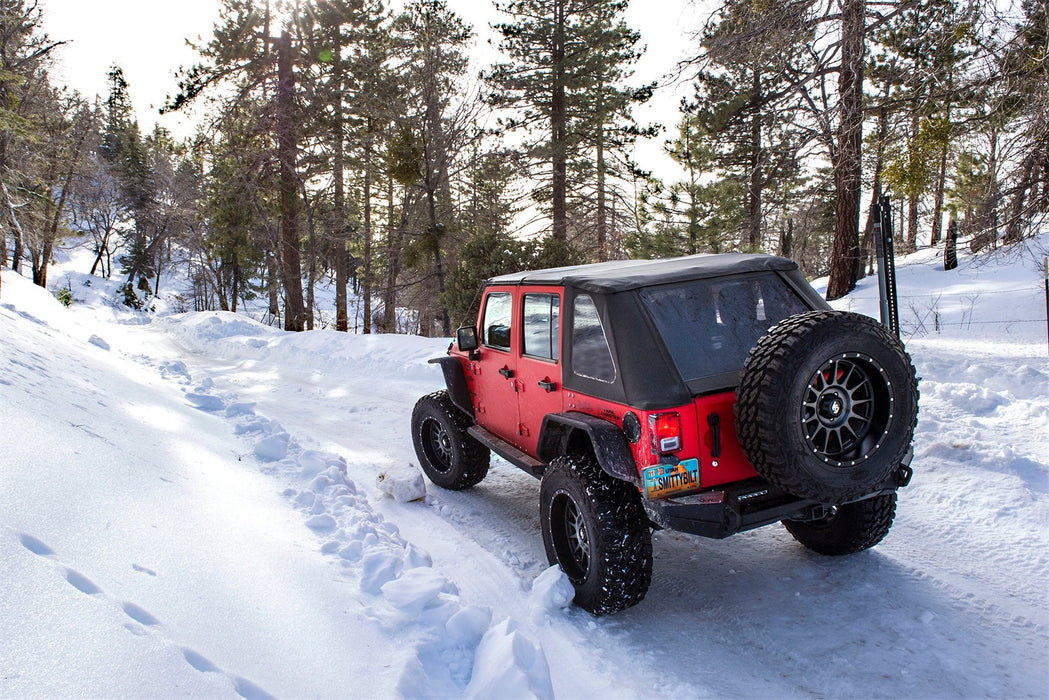 Smittybilt 9087235 Jeep JKU Protec Bowless Top w/Tinted Windows No Door Uppers 2007-2018 Wrangler JK Unlimited 4-DR Black Smittybilt - Truck Part Superstore