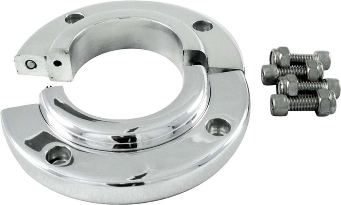 Borgeson 909008 Split Swivel Floor Mount For 2in. Steering Column; Polished Aluminum - Truck Part Superstore