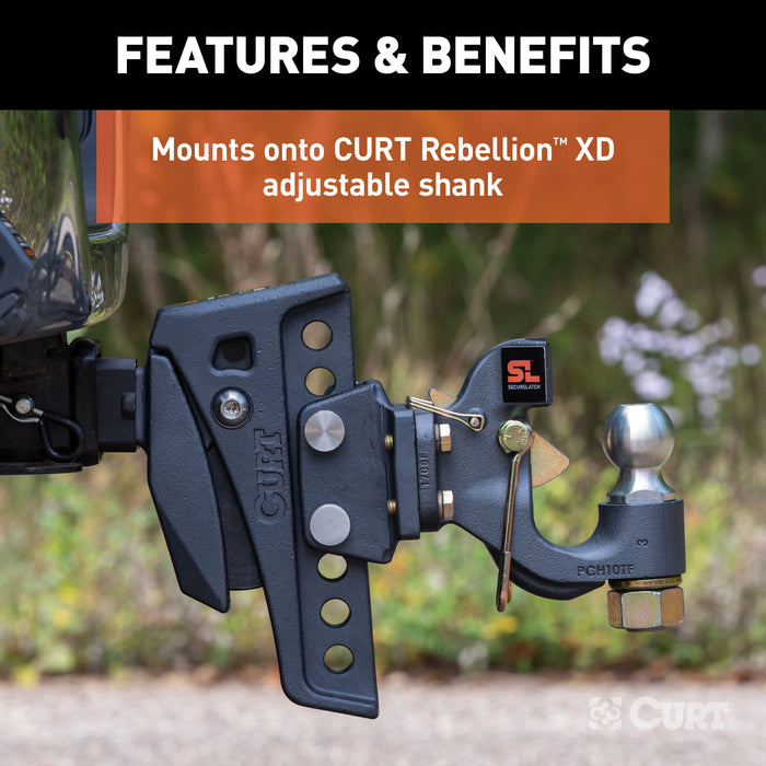 CURT 45950 Rebellion XD Pintle Mount Attachment - Truck Part Superstore