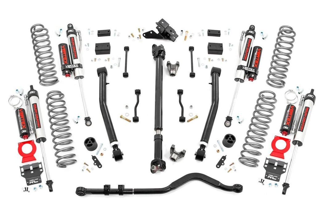 Rough Country 90950 3.5 Inch Jeep Suspension Lift Kit Vertex Reservoir Stage 2 Coils & Adj. Control Arms 18-20 Wrangler JL Rubicon-2 Door Rough Country - Truck Part Superstore
