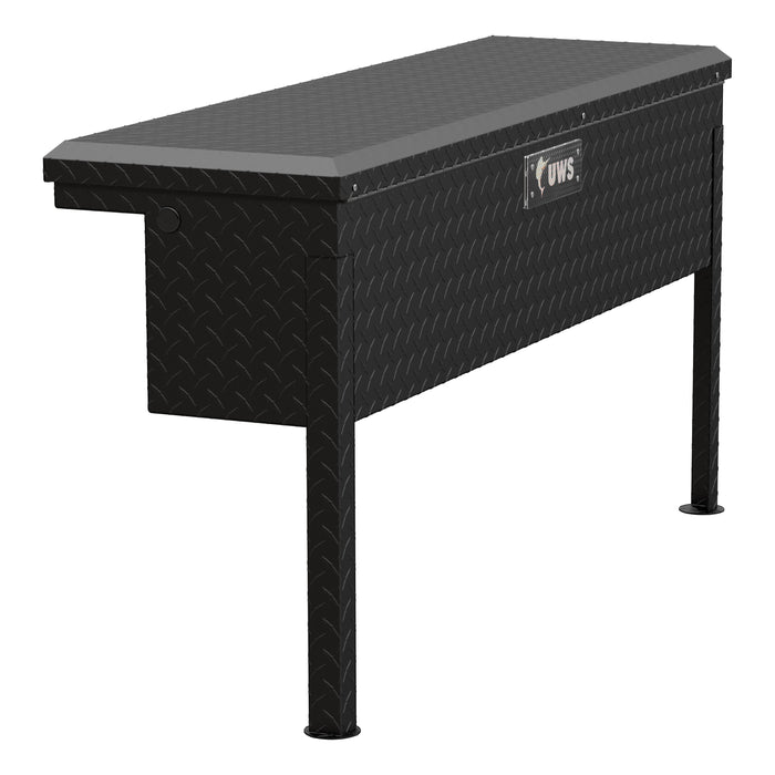 UWS TBSM-48-LP-MB Matte Black Aluminum 48in. Truck Side Tool Box; Low Profile (LTL Shipping Only) - Truck Part Superstore