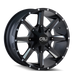 CALI OFF-ROAD 9100-2952M0 BUSTED (9100) SATIN BLACK/MILLED SPOKES 20X9 5-127/5-139.7 0MM 87MM - Truck Part Superstore