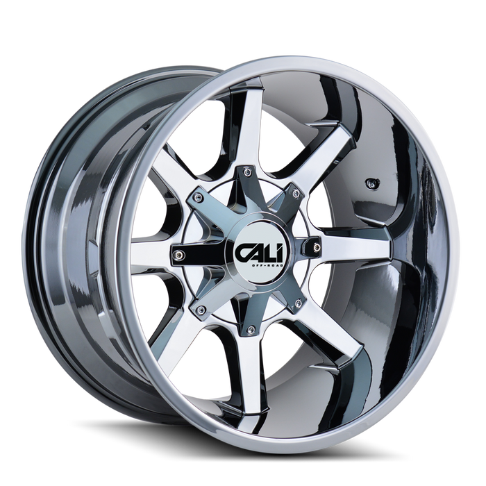 CALI OFF-ROAD 9100-2237C BUSTED (9100) CHROME 20X12 6-135/6-139.7 -44MM 106MM - Truck Part Superstore