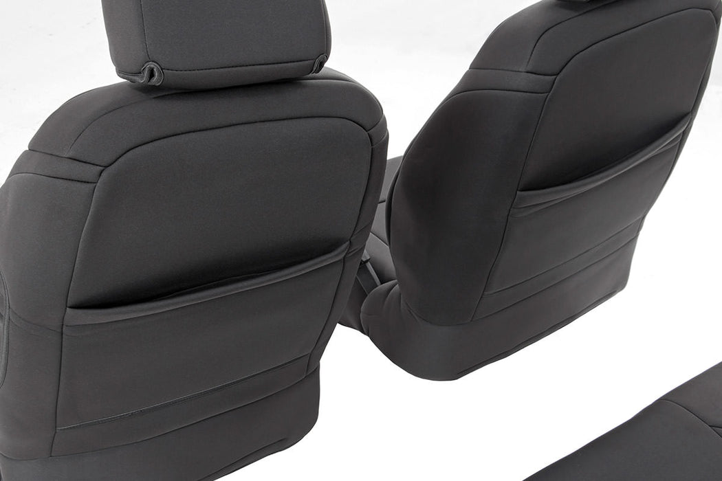 Rough Country 91003 Jeep Neoprene Seat Cover Set Black 11-12 Wrangler JK Unlimited Rough Country - Truck Part Superstore