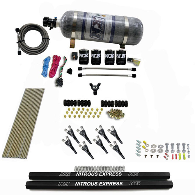 Nitrous Express 91006-12 PRO-SHK/GAS (200;300;400;500;600HP) W/RAILS AND COMPOSITE BOTTLE - Truck Part Superstore