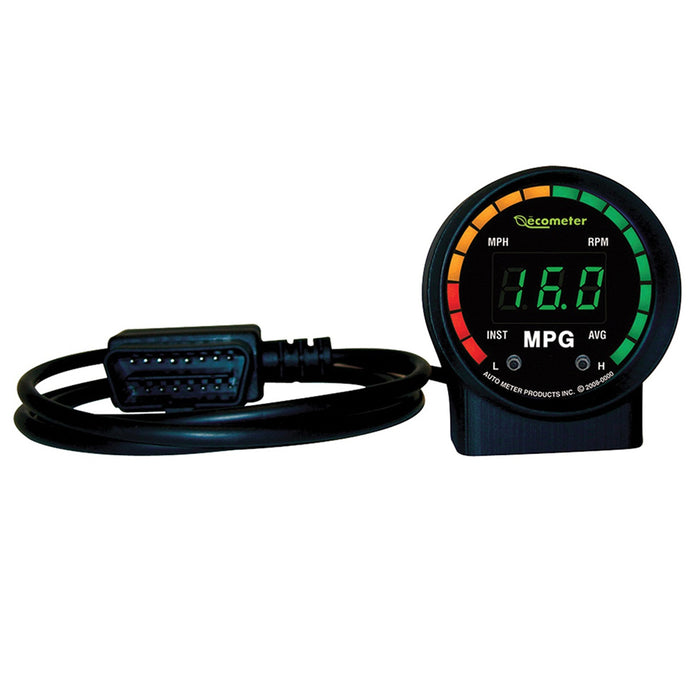 AutoMeter 9105 GAUGE; FUEL ECONOMY; 2in.; RPM/MPH/INST/AVG MPG; DIGITAL; OBDII; ECOMETER II - Truck Part Superstore