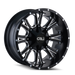 CALI OFF-ROAD 9101-2237M AMERICANA (9101) SATIN BLACK/MILLED SPOKES 20X12 6-135/6-139.7 -44MM 108.0MM - Truck Part Superstore