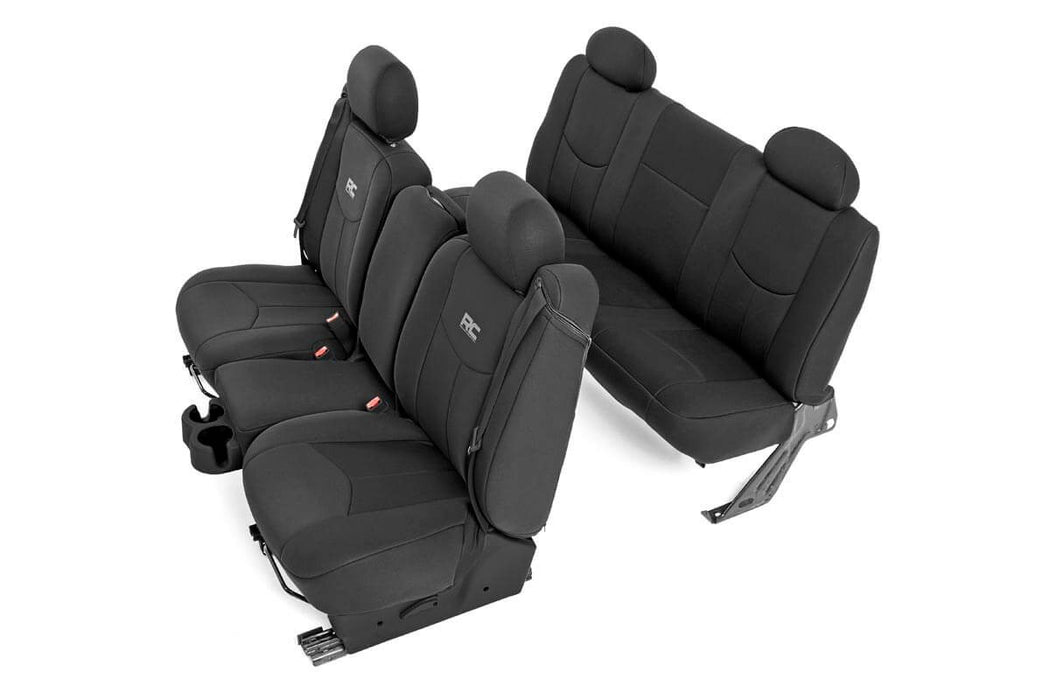 Rough Country 91019 Neoprene Front & Rear Seat Cover Combo Black 99-06 Silverado/Sierra 1500 Rough Country - Truck Part Superstore