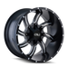CALI OFF-ROAD 9102-2437M TWISTED (9102) SATIN BLACK/MILLED SPOKES 20X14 6-135/6-139.7 -76MM 108MM - Truck Part Superstore
