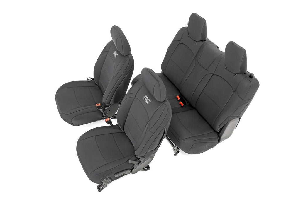 Rough Country 91020 Jeep Neoprene Seat Cover Set Black 18-20 Wrangler JL Rough Country - Truck Part Superstore