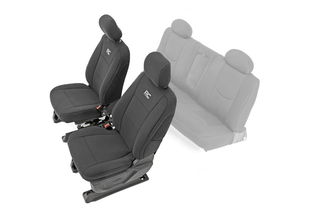 Rough Country 91024 Neoprene Front Seat Covers Black 14-18 Silverado/Sierra 1500 Rough Country - Truck Part Superstore