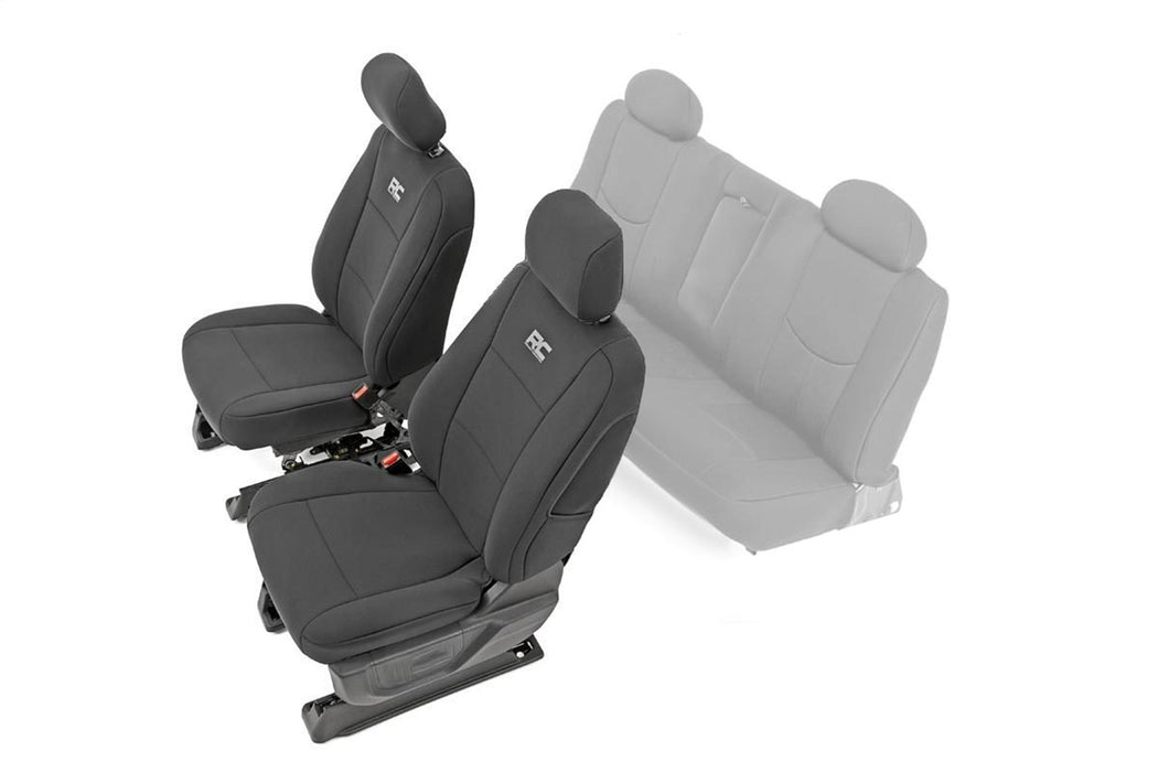 Rough Country 91024 Neoprene Front Seat Covers Black 14-18 Silverado/Sierra 1500 Rough Country - Truck Part Superstore