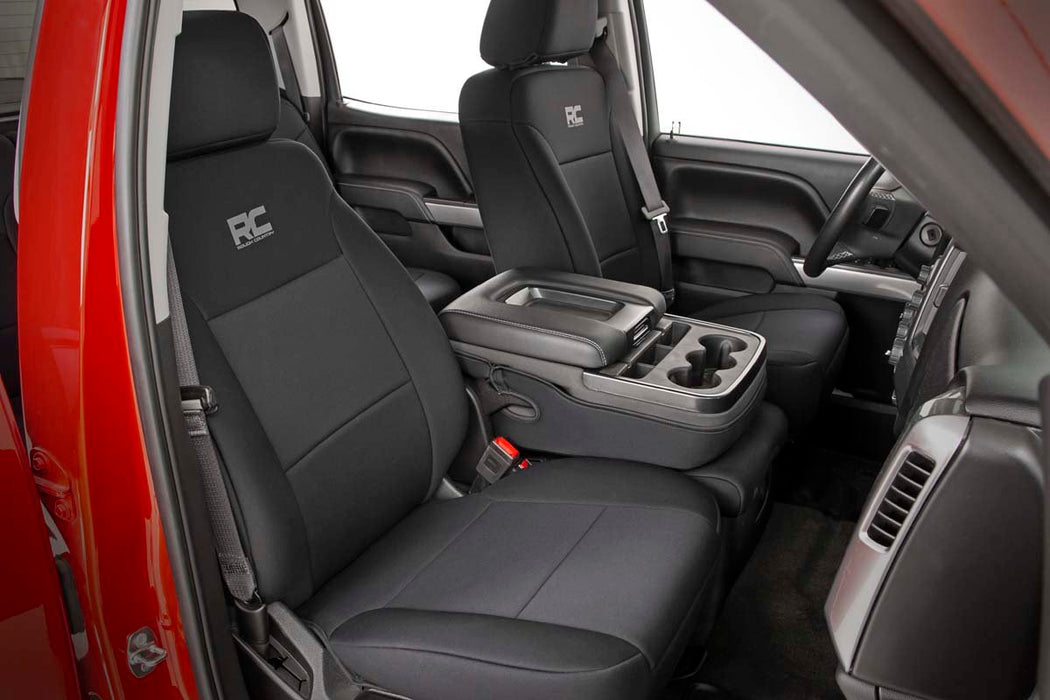 Rough Country 91024 Neoprene Front Seat Covers Black 14-18 Silverado/Sierra 1500 Rough Country - Truck Part Superstore