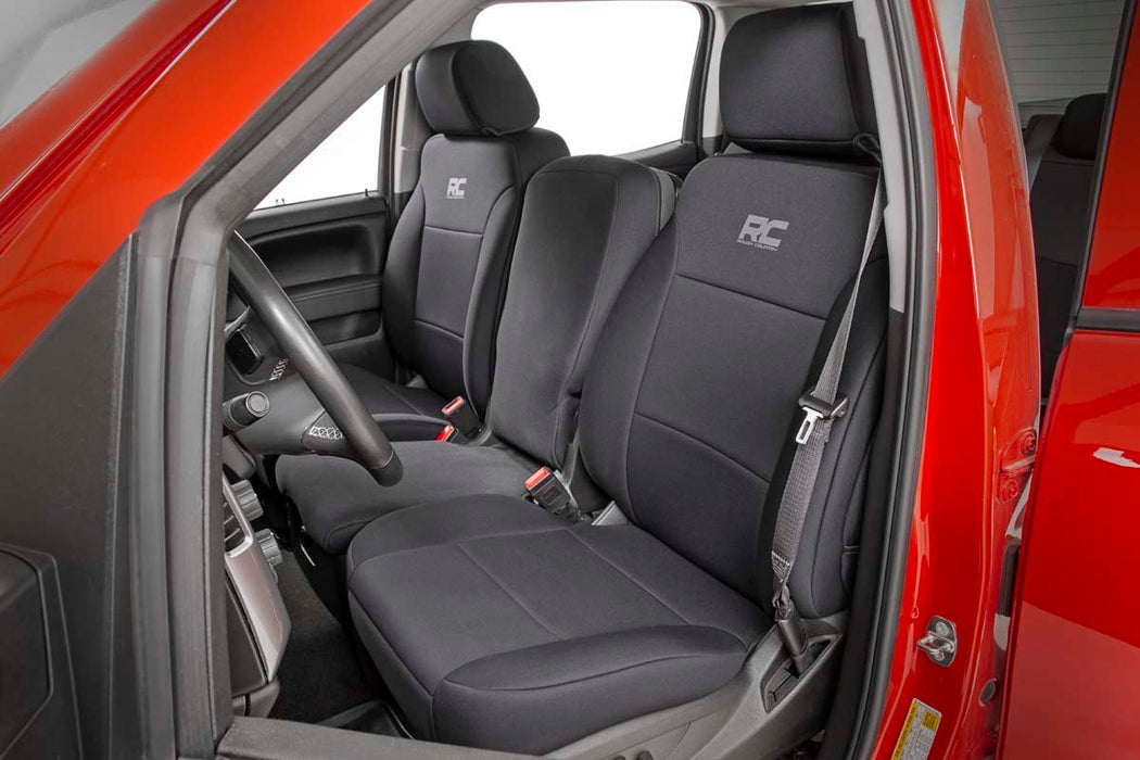 Rough Country 91024 Neoprene Front Seat Covers Black 14-18 Silverado/Sierra 1500 Rough Country - Truck Part Superstore