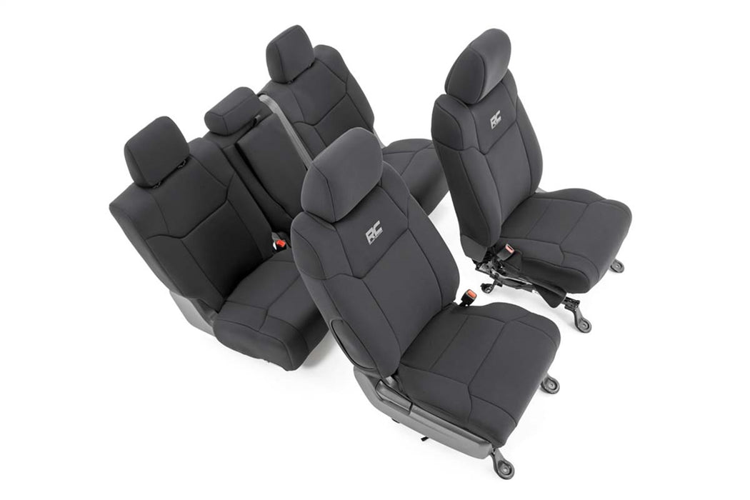 Rough Country 91027A Toyota Neoprene Front and Rear Seat Covers 14-20 Tundra Crew Cab Rough Country - Truck Part Superstore