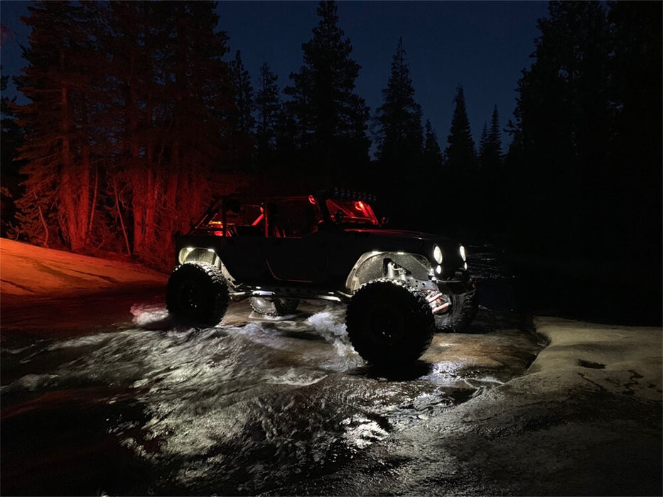 KC Hilites 91037 Rock Light; Red 6-Pc LED Univ Kit - Truck Part Superstore