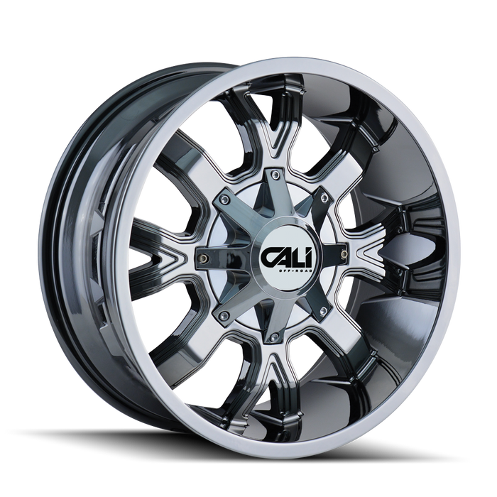 CALI OFF-ROAD 9104-22152C DIRTY (9104) CHROME 22X10 5-127/5-139.7 -19MM 87MM - Truck Part Superstore