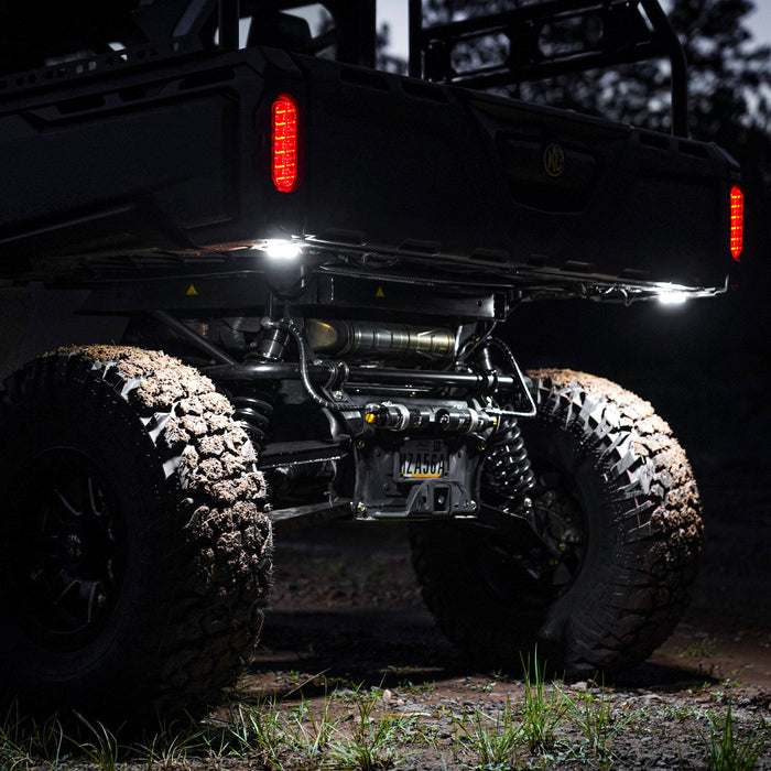KC HiLiTES 91040 KC Cyclone V2 LED Rock Light - 6-Light System - Clear - 5W Flood Beam - Truck Part Superstore