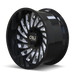 CALI OFF-ROAD 9108-22281BM SWITCHBACK (9108) GLOSS BLACK/MILLED 22X12 8-165.1 -51MM 130.8MM - Truck Part Superstore