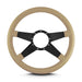 Lokar 91109 Lecarra Mark 9 Standard Steering Wheel; Tan; Black Spokes; 14 in. Standard Grip; - Truck Part Superstore