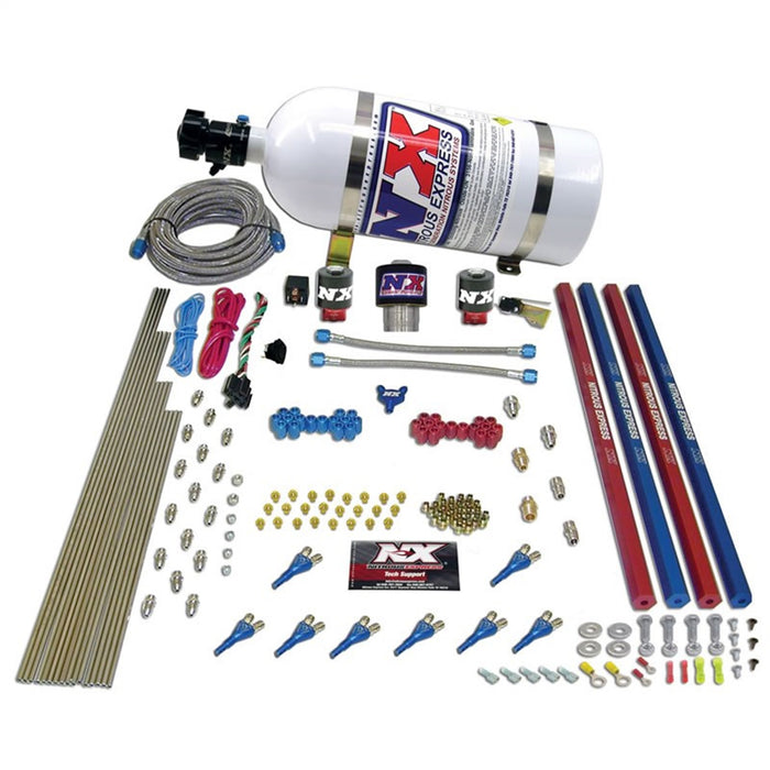 Nitrous Express 91206-10 PRO-SHK/GAS (200;300;400;500;600HP) W/RAILS AND 10LB BOTTLE - Truck Part Superstore