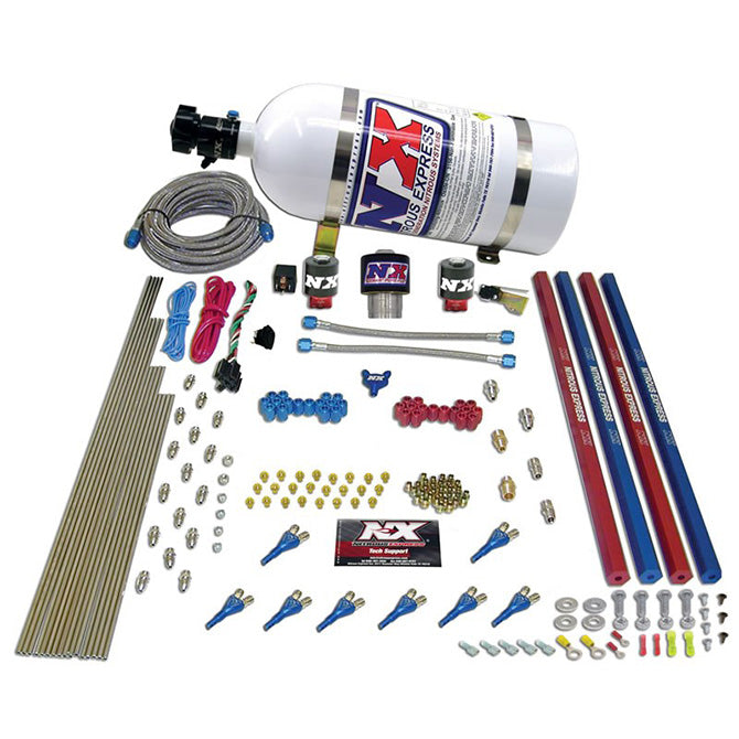 Nitrous Express 91206-10 PRO-SHK/GAS (200;300;400;500;600HP) W/RAILS AND 10LB BOTTLE - Truck Part Superstore