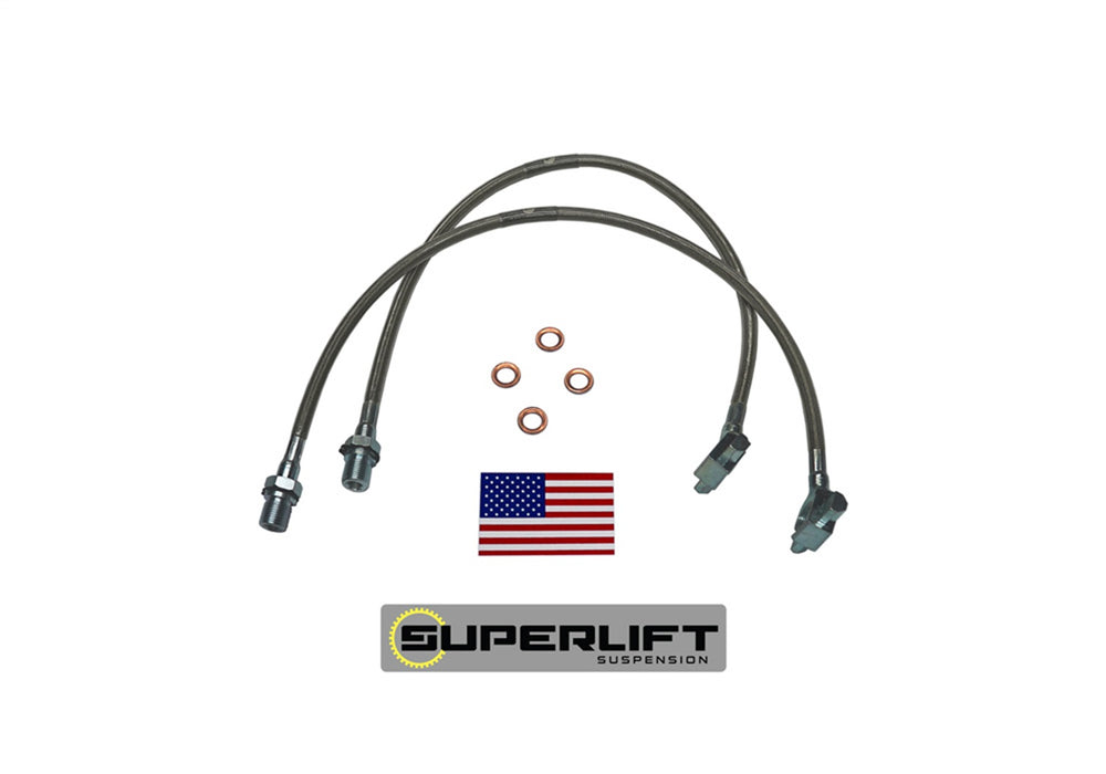 Superlift 91340 Bullet Proof Brake Hose-Front-71-78 GM PU/Blazer/Suburban w/4-6in. Lift - Truck Part Superstore