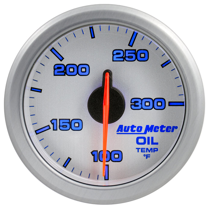 AutoMeter 9140-UL 2-1/16in. OIL TEMP; 100-300`F; AIRDRIVE; SILVER - Truck Part Superstore