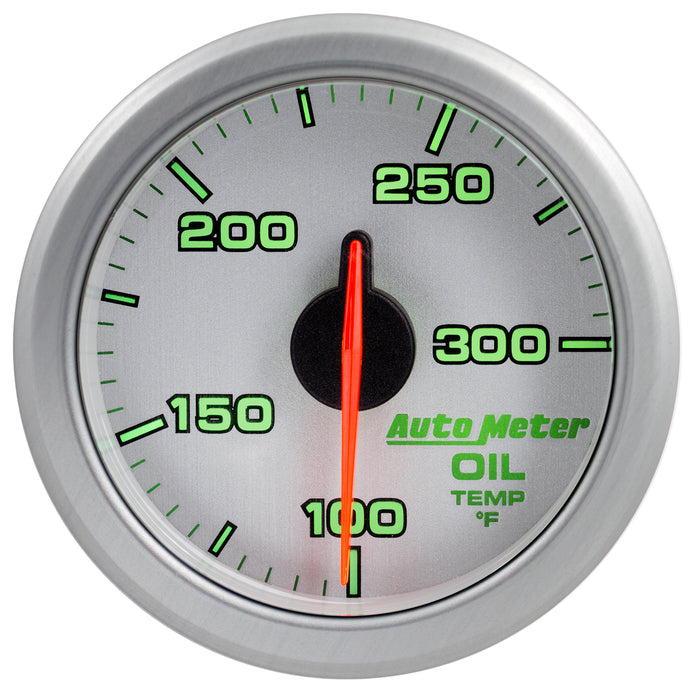 AutoMeter 9140-UL 2-1/16in. OIL TEMP; 100-300`F; AIRDRIVE; SILVER - Truck Part Superstore