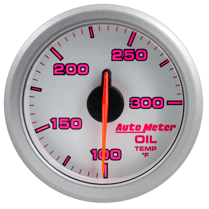 AutoMeter 9140-UL 2-1/16in. OIL TEMP; 100-300`F; AIRDRIVE; SILVER - Truck Part Superstore