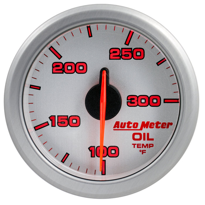 AutoMeter 9140-UL 2-1/16in. OIL TEMP; 100-300`F; AIRDRIVE; SILVER - Truck Part Superstore