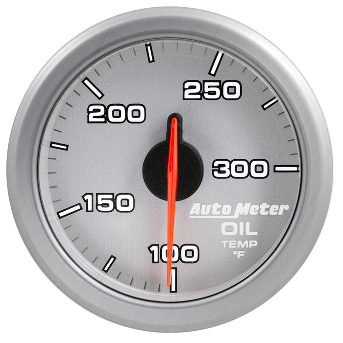 AutoMeter 9140-UL 2-1/16in. OIL TEMP; 100-300`F; AIRDRIVE; SILVER - Truck Part Superstore