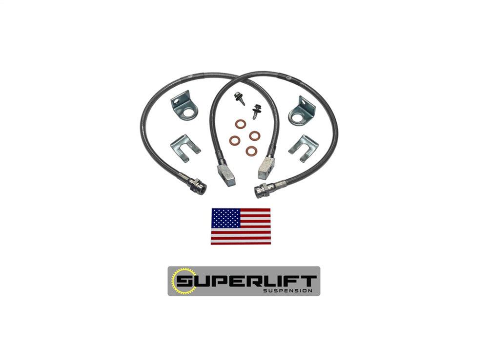 Superlift 91415 Bulletproof Brake Hose-Front-1982-86 Jeep CJ with 2-4 inch Lift Kit - Truck Part Superstore