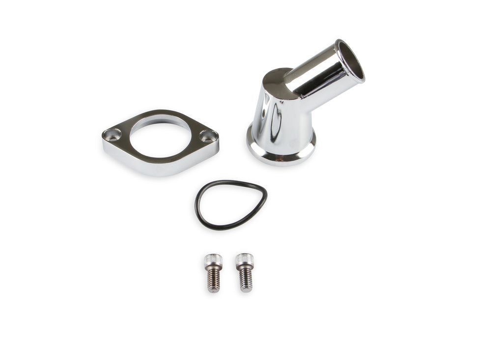 Mr Gasket 9141G Water Neck; Chromed Aluminum; 45 deg. Bend; Swivel; - Truck Part Superstore