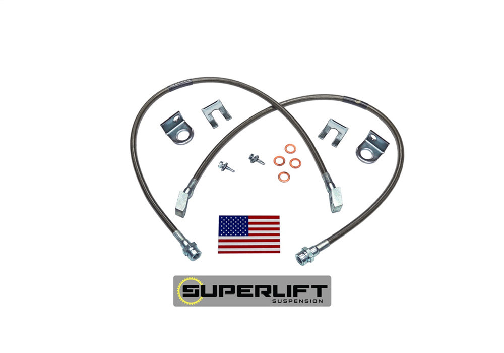 Superlift 91440 Bulletproof Brake Hose-Front-1990-1995 Jeep Wrangler YJ with 3-5 inch Lift Kit - Truck Part Superstore